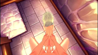 (Trap) Elviske faam helpt jo jo gesicht te waskjen.